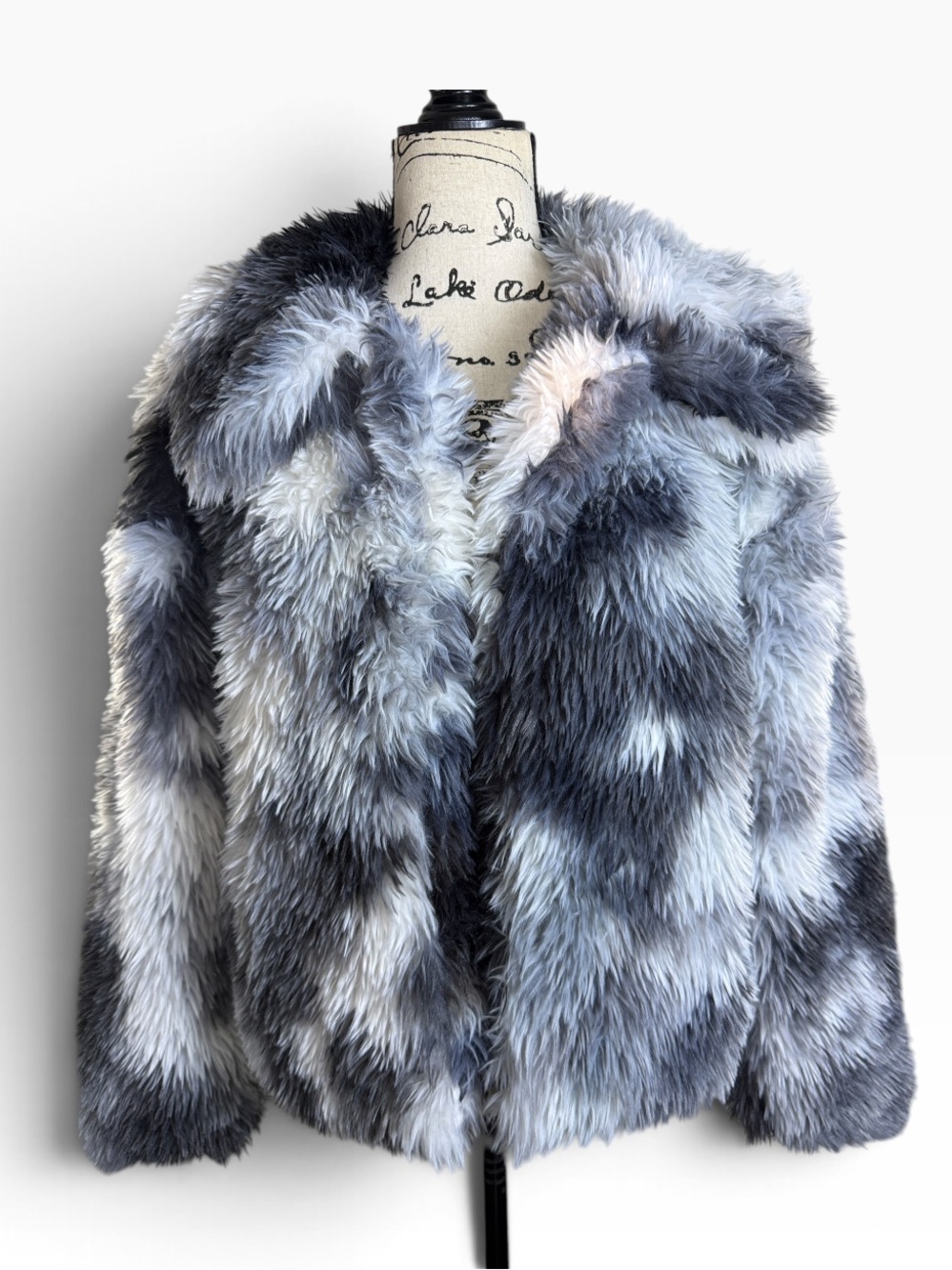 Wild Fable Faux Fur Jacket - Grey Mix Women's Coat size Medium